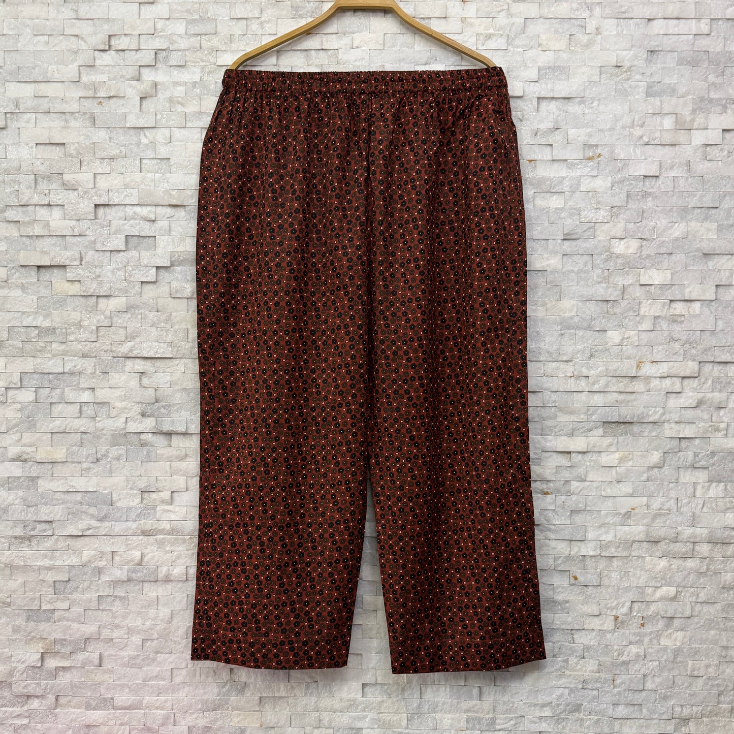 Jaipuri Cotton Co-Ord Set – Rust Paisley & Floral
