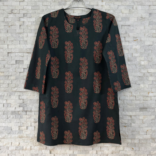 Jaipuri Cotton Co-Ord Set – Bottle Green Boota