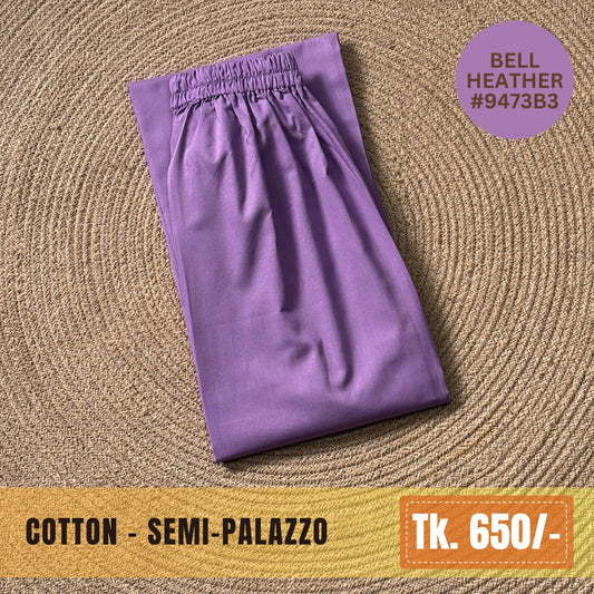 Cotton Semi-Palazzo - Bel Heather | SP-0015