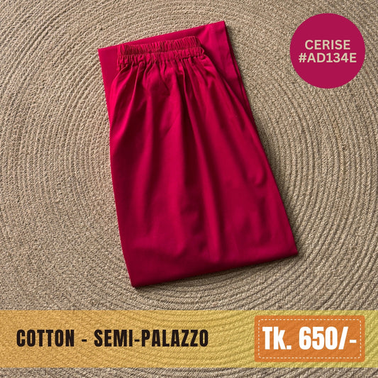 Cotton Semi-Palazzo - Cerise Pink | SP-0028